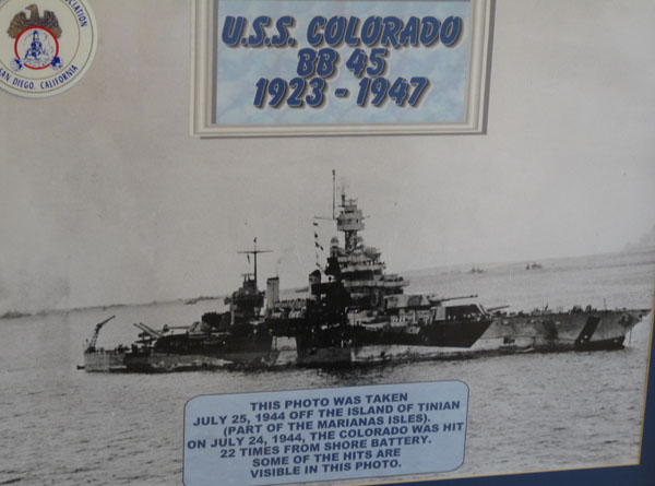 USS Colorado received 7 battles stars for service during WWII