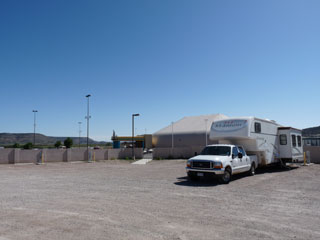 View of our RV site at Dancing Eagle Casino