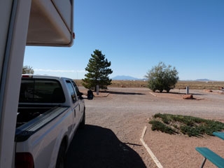 Our site at Meteor Crater RV Park 