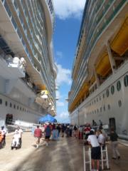 Royal Carribean ships docked at Honduras