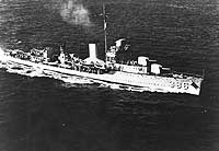 USS Bagley, the first ship to return enemy fire at Pearl Harbor