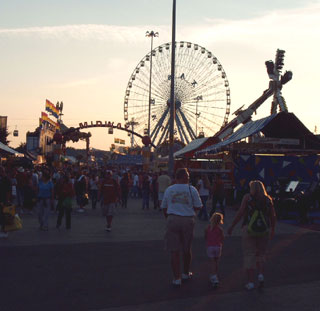 The big ferris wheel at the Texas state fair