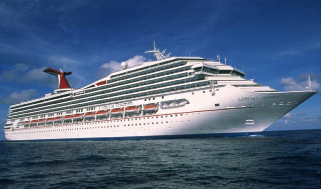 Carnival Triumph at sea