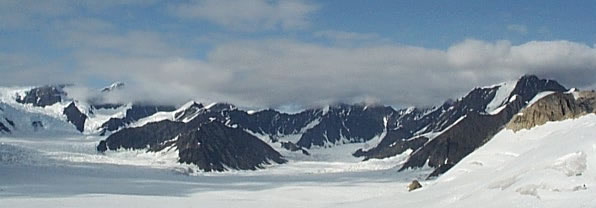 View from Ruth Glacier after landing