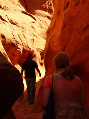 Lane leading us through Owl Canyon, one of the slot canyons that his tour company has exclusive access to.