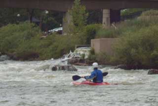 Kayaking near downtown Denver