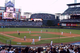 Enjoying an evening of Colorado Rockies baseball