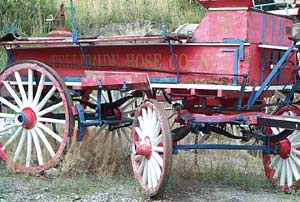 Old firetruck wagon at the Telluride Historical Museum