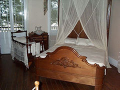 Each room is restored to display life in the 1850s 