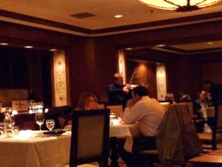 Violin playing while enjoying Italian dishes at Trevi's Restaurant at the Omni Mandalay