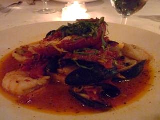 Cioppino seafood dish at the Italian restaurant Trevi's at the Omni Mandalay