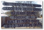 Sign at the Whitehead Memorial Museum, Del Rio, Texas