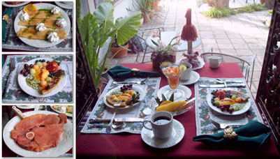 Breakfast at the Villa Del Rio B&B is a memorable one