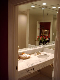 View of bathroom at the Lancaster Hotel