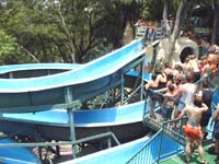 The Double Loop at Schitterbahn Waterpark,New Braunfels,Texas