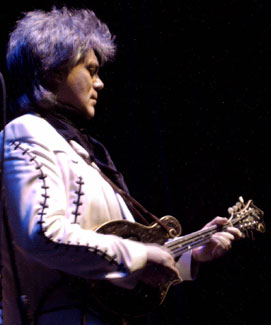 Marty Stuart with his mandolin at Old Settler's Music Festival