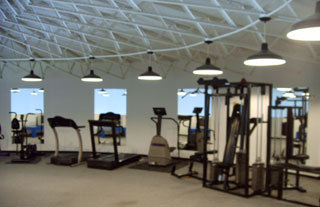 Upstairs fitness area of the KOA