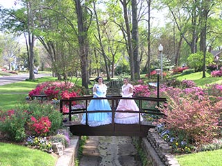 Tyler, Texas women in period dress for teh Azalea Trail