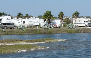 Sea Breeze RV Park offers over 140 sites, several with Bay-front views.