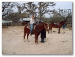 Getting ready for a fun filled ride at Running-R Guest Ranch, Bandera, Texas
