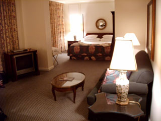 View of our guest room, the oversize rooms average 550 square feet a the Adolphus